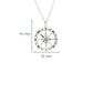 Ocean | Deep Blue Sterling Silver Aquamarine White Crystal Compass Necklace