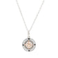 Ocean | Deep Blue Sterling Silver White Crystal Compass mini Necklace