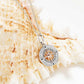 Ocean | Deep Blue Sterling Silver White Crystal Compass mini Necklace
