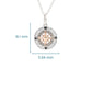 Ocean | Deep Blue Sterling Silver White Crystal Compass mini Necklace