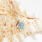 Ocean | Deep Blue Sterling Silver Aqua Crystal Turtle Mini Necklace