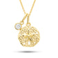 Ocean | Deep Blue 14K Gold Lab Diamond Mini Sand Dollar Necklace