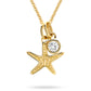 Ocean | Deep Blue 14K Gold Lab Diamond Mini Starfish Necklace