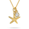 Ocean | Deep Blue 14K Gold Lab Diamond Mini Starfish Necklace