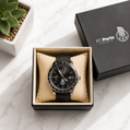 Official Licensed Portuguese Football | FCP-0008 FC Porto Soccer Watch Black Dial Leather Strap