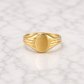 Medium Oval Grooved Detail Signet Ring Unisex 19.2k Portuguese Gold