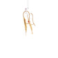19.2K Portuguese Gold | Flexible Sardine Fish with Red Eyes Dangling Earrings