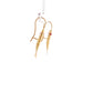 19.2K Portuguese Gold | Flexible Sardine Fish with Red Eyes Dangling Earrings