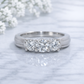Platinum | 3 Stone Natural Diamond Engagement Ring .83cttw