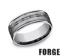 Benchmark RECF58180TG10 mens size 10 two tone cobalt chrome wedding band