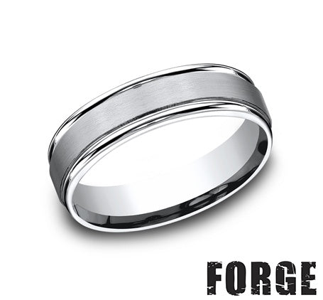 Benchmark RECF7602SCC10 mens size 10 cobalt chrome wedding band brushed finish