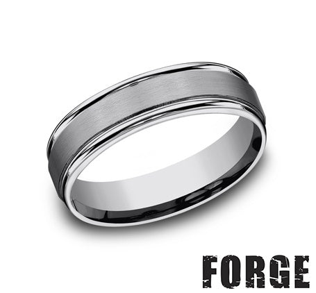 Benchmark RECF7602STG10 mens size 10 two tone cobalt chrome wedding band