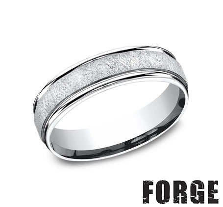 Benchmark RECF86585CC10 mens size 10 cobalt chrome wedding band brushed finish
