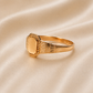 19.2K Portuguese Gold | Vintage Art Deco Gold Signet Ring Retro Vintage Ring