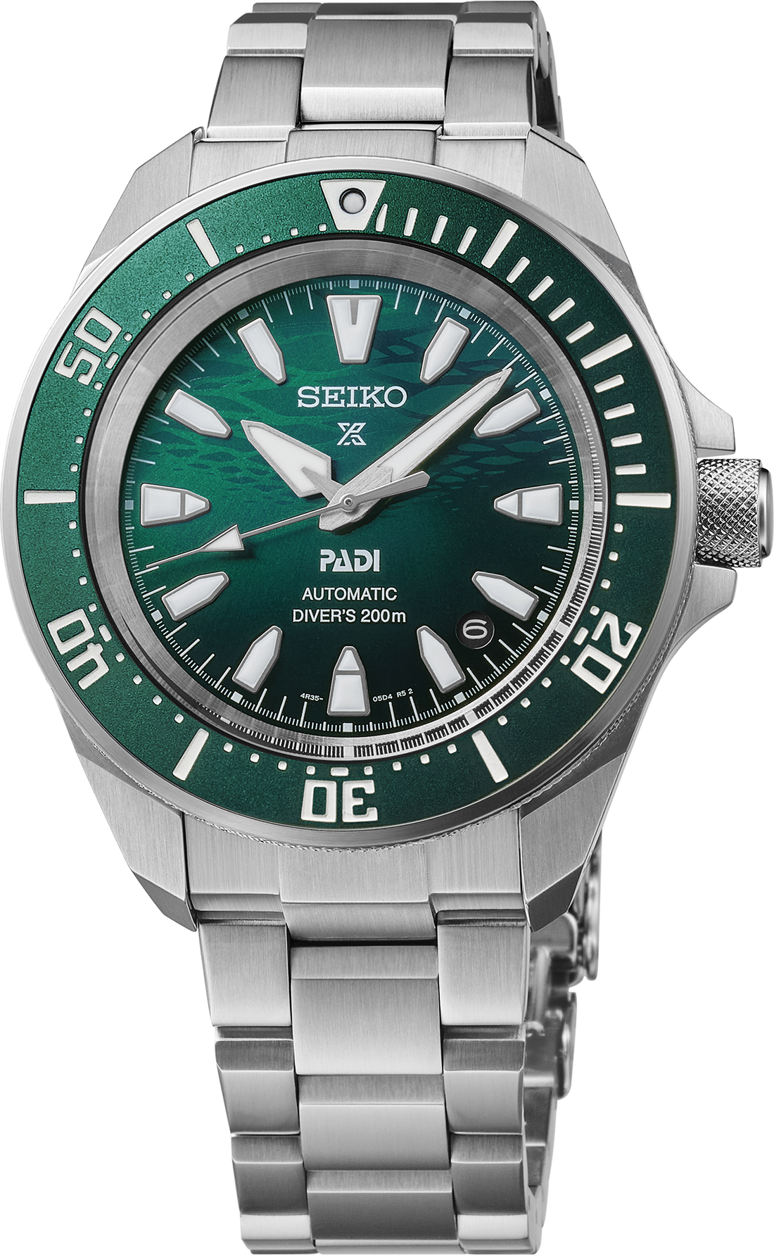 Seiko |  Prospex Automatic Diver Stainless Steel PADI Special Edition Green Watch SRPL53