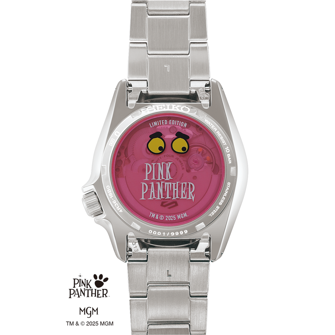 SRPM07 Seiko 5 Sport SS Automatic Pink Dial Pink Panther LIMITED EDITION MGM Automatic