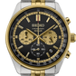 Seiko | SSB430 Men's Quartz Chronograph SS Black Essentials Collection Watch