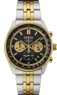 Seiko | SSB430 Men's Quartz Chronograph SS Black Essentials Collection Watch