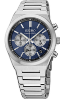 Seiko Essentials SSB453 SS Quartz Chronograph Blue Dial