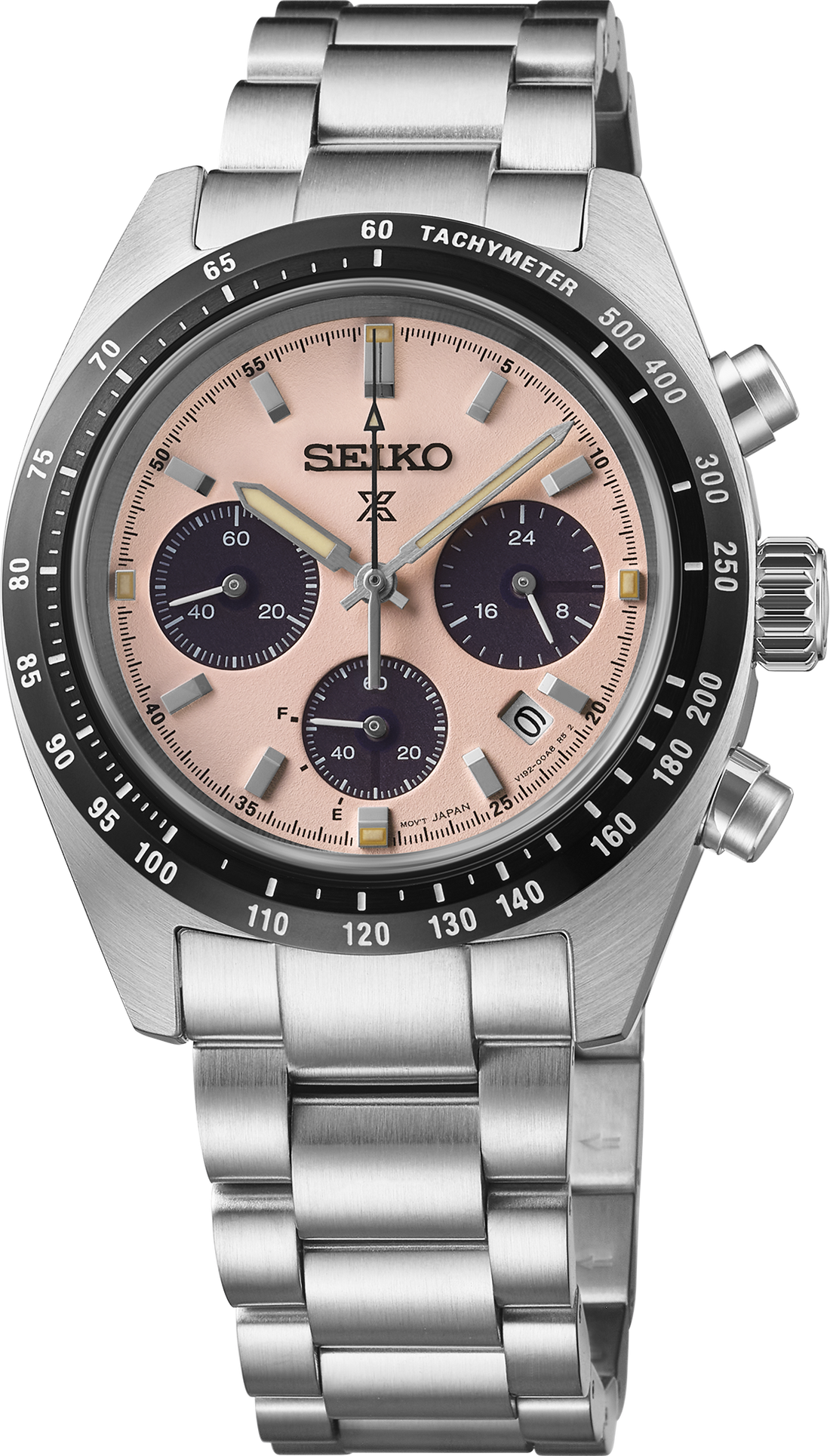 Seiko | SSC963 Prospex Speedtimer SS Solar Chronograph Pink Dial Watch