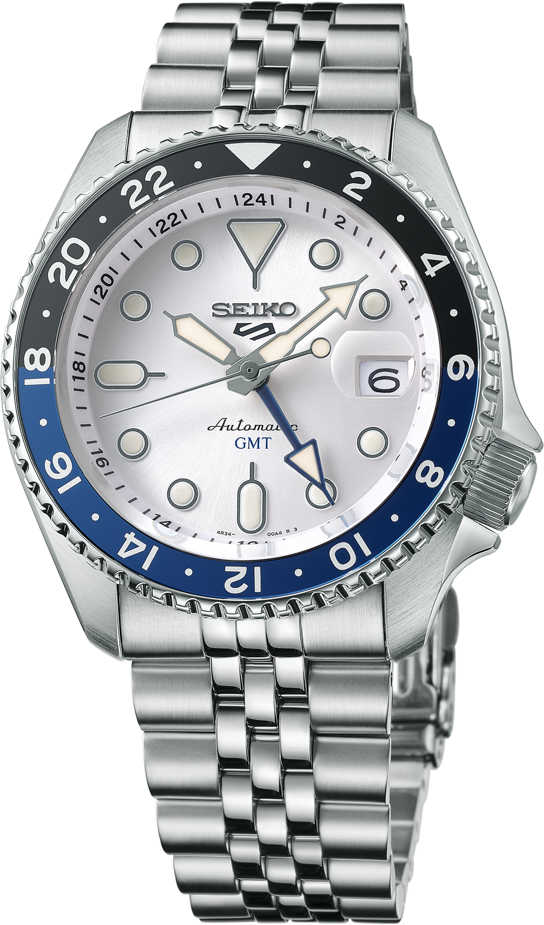 Seiko | SSK033 Seiko 5 Sports SS Automatic GMT Silver Dial