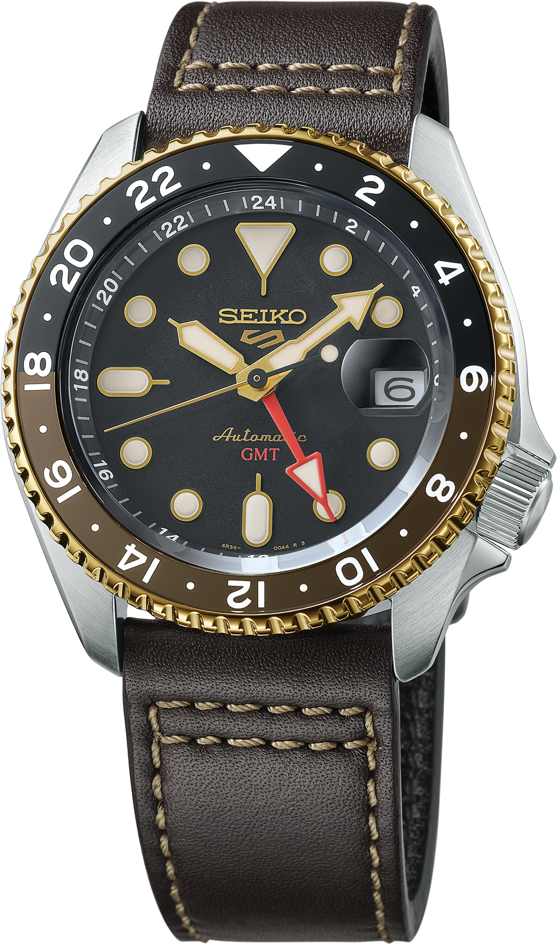 Seiko | SSK036 Seiko 5 Sports SS Automatic GMT Black Dial Watch