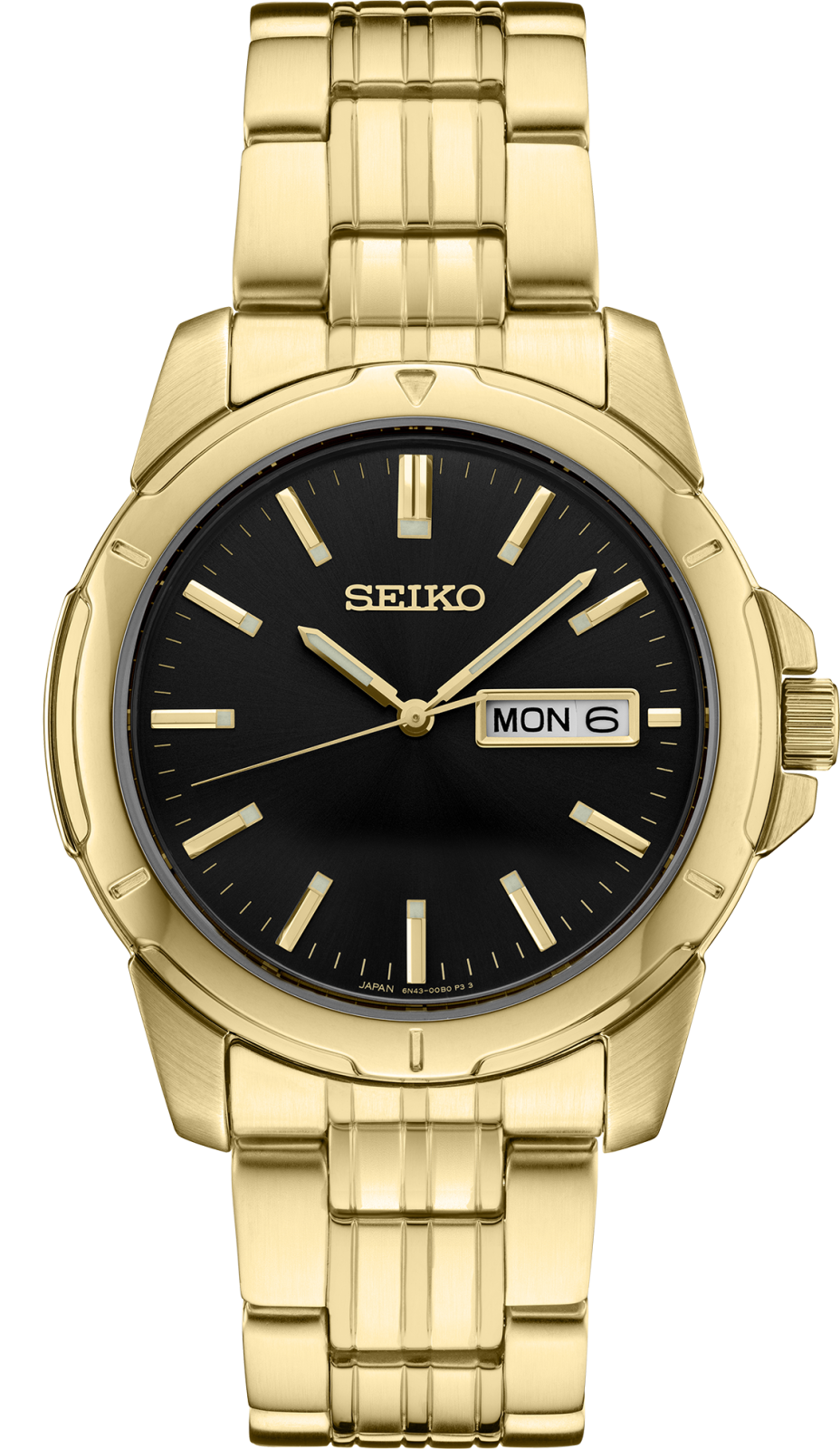 Seiko | SUR358 Essentials SS GP Quartz Black Dial