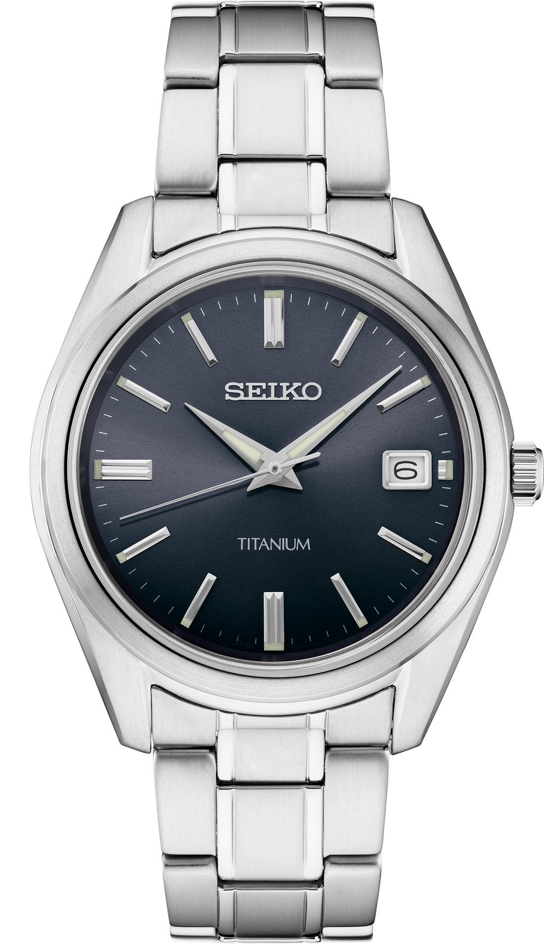 Seiko | SUR373 Classic Quartz Blue Dial Grey Titanium Men's Watch