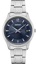 Seiko | SUR419 Essentials Patterned Blue Dial with Arabic Numerals