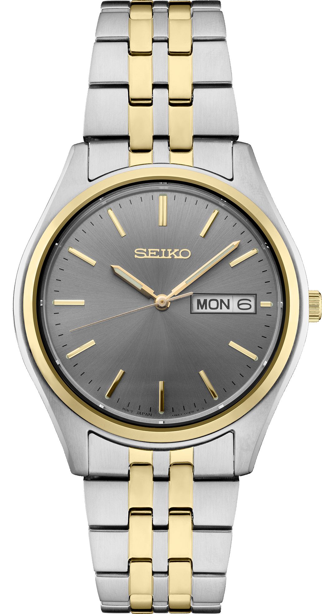 Seiko | SUR432 Essentials Men's Quartz SS Charcoal Essentials Watch