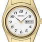 Seiko | Essentials SS GP Quartz White Dial SUR440