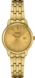 Seiko Essentials SUR444 SS GP Quartz Champagne Dial Watch