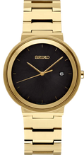 Seiko | Essentials SS GP Quartz Black Dial SUR488