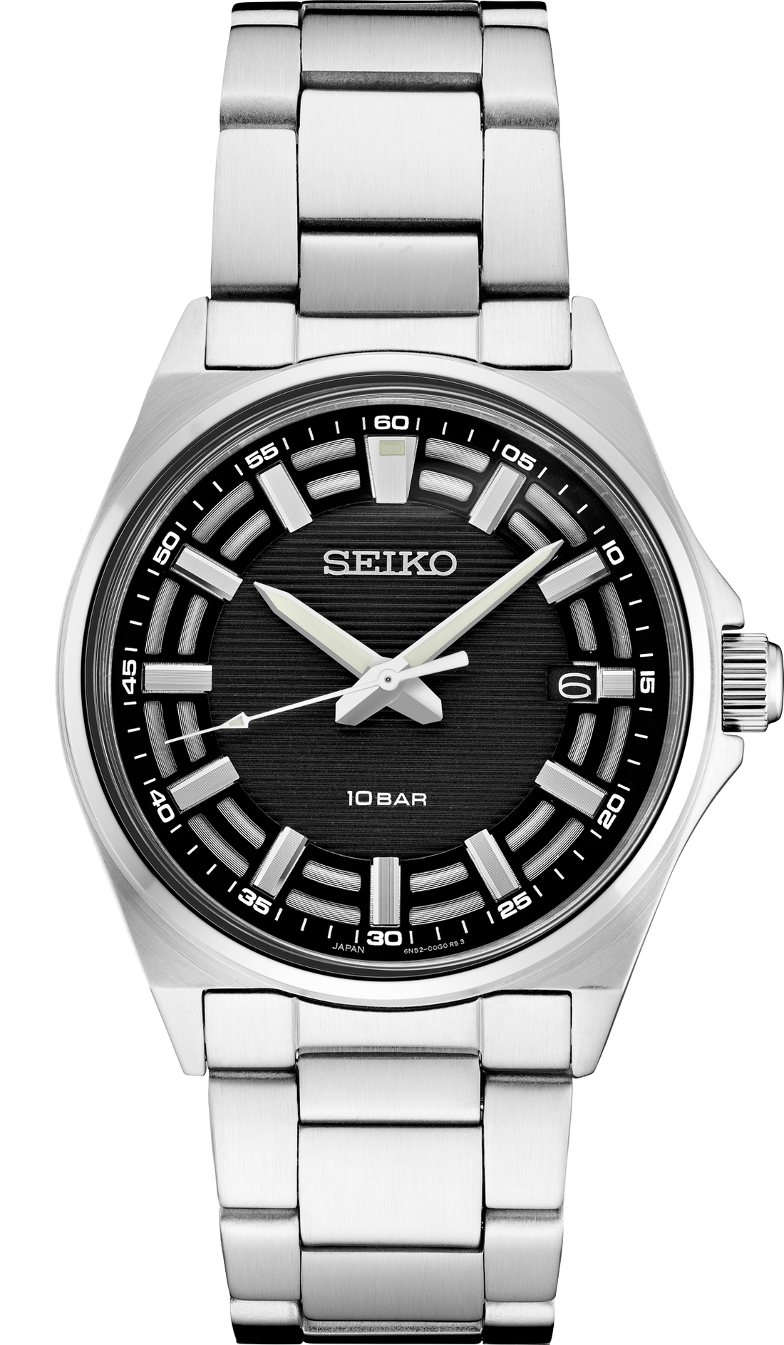 Seiko | SUR505 Classic Quartz Stainless Steel Black Dial Watch