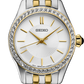 Seiko Essentials Ladies Crystals SS TT Quartz White Dial SUR540