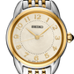 Seiko Essentials SS TT Quartz Ivory Dial Watch SUR562