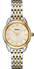 Seiko Essentials SS TT Quartz Ivory Dial Watch SUR562