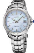 Seiko Coutura SS Quartz Light Blue MOP Dial SUR583