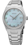 Seiko | SUR603 Diamonds SS Quartz Blue Mother of Pearl Dial