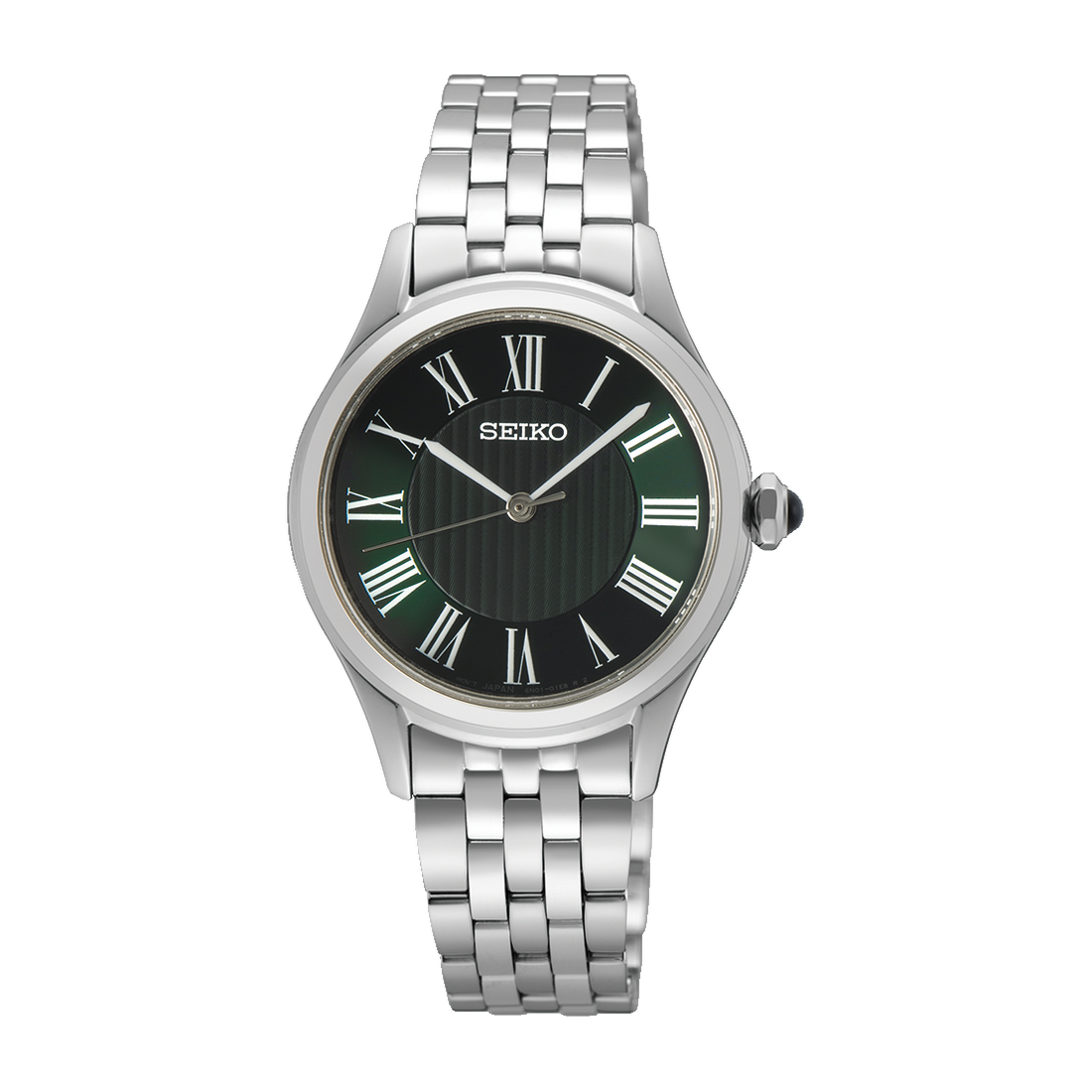 Seiko | SUR611 Ladies Two Tone Satin-Finish Essentials Roman Numeral Green Dial