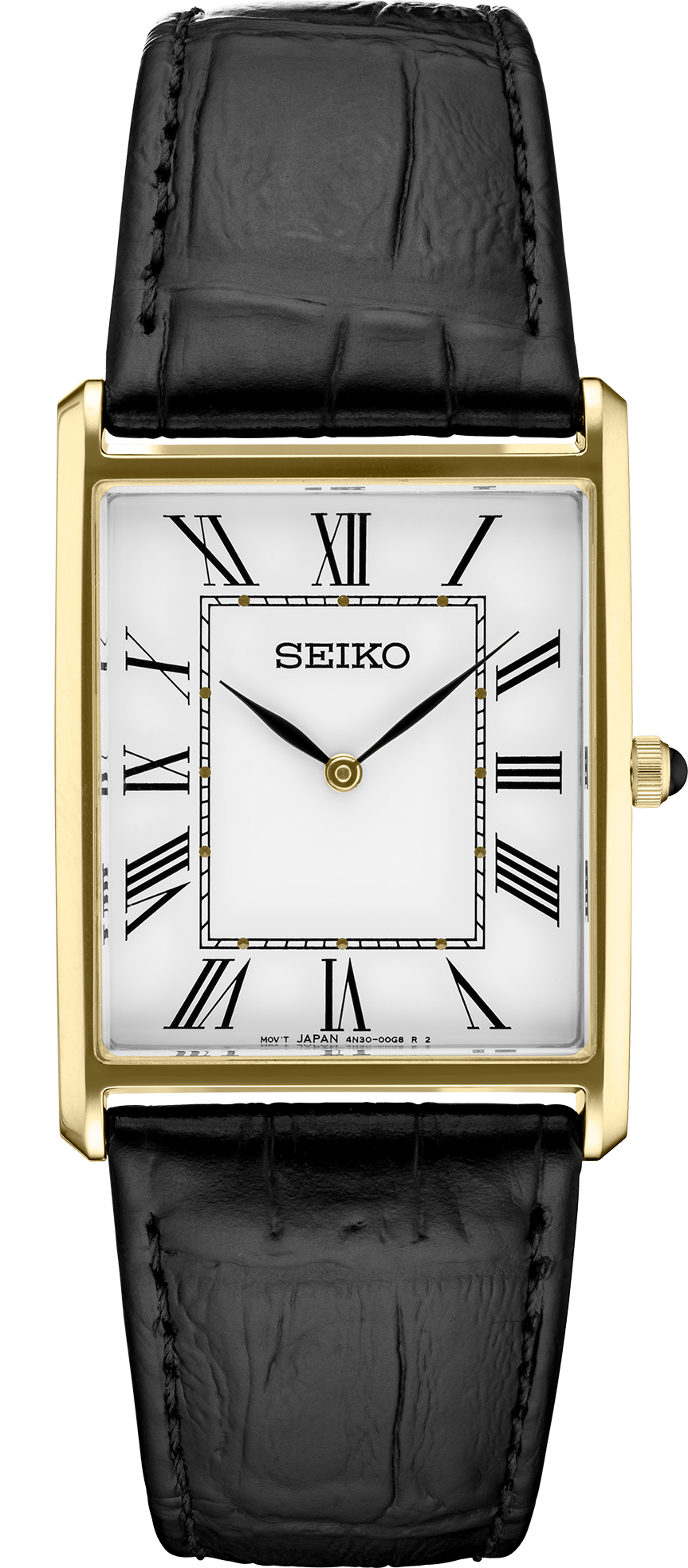Seiko | SWR052 Seiko Essentials Quartz White Dial Black Leather Watch