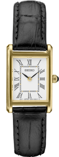 Seiko | SWR054 Seiko Essentials Quartz White Dial Black Leather Watch