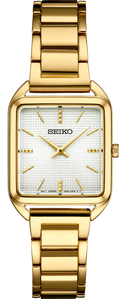 Seiko | Essentials SWR078 Ladies Square Gold Finish Watch