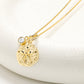 Ocean | Deep Blue 14K Gold Lab Diamond Mini Sand Dollar Necklace