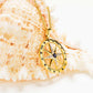 Ocean | Deep Blue 14K Gold Lab Diamond & Sapphire Compass Bold Necklace