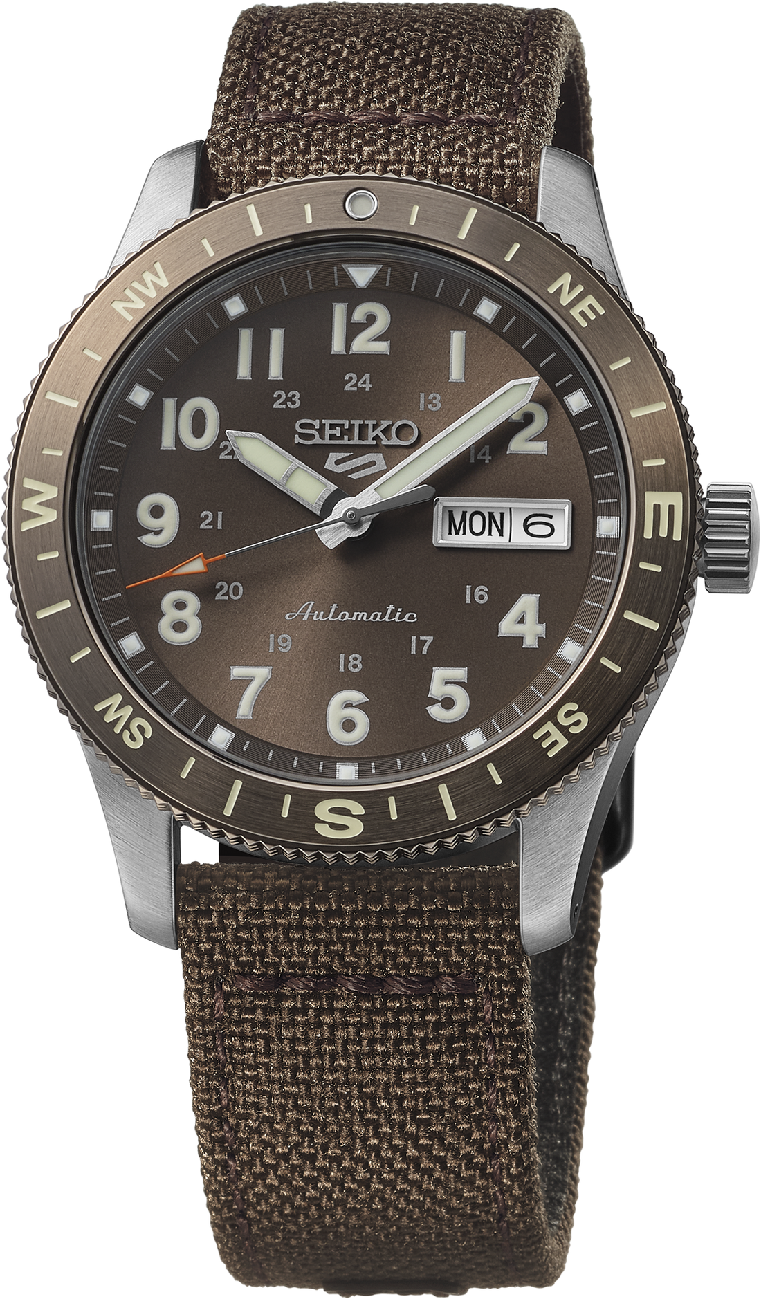 Seiko | 5 Sports Field Series Brown Nylon Strap Automatic Brown Dial Men's Watch HDB009