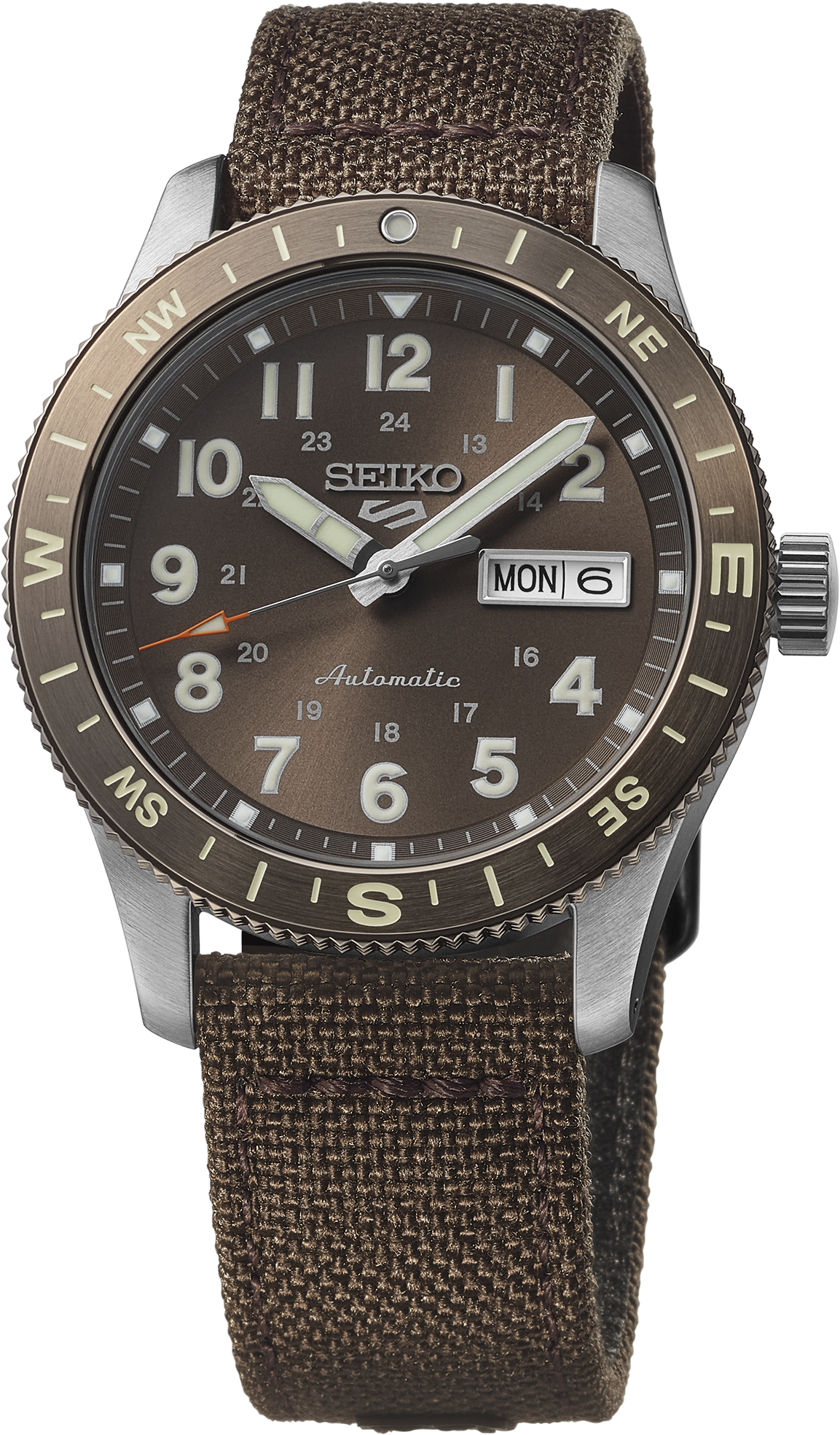 Seiko | 5 Sports Field Series Brown Nylon Strap Automatic Brown Dial Men's Watch HDB009