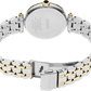 Seiko watch with two-tone metal bracelet on a white background