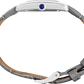 Seiko | Essentials Rectangular Case Roman Numeral Quartz Gray Leather Strap White Dial Women's Watch SWR099)