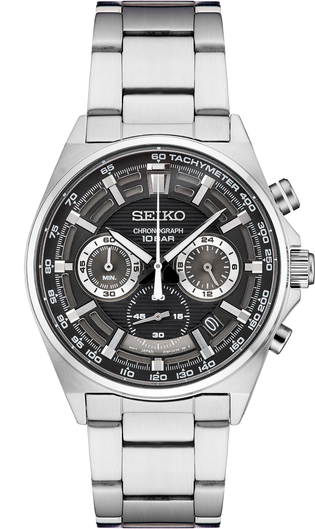 Seiko Essentials SSB397 Essentials Men's Quartz Chronograph Stainless Steel Black